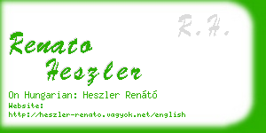 renato heszler business card